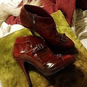Claudia Ciuti red leather ankle boots 35.5